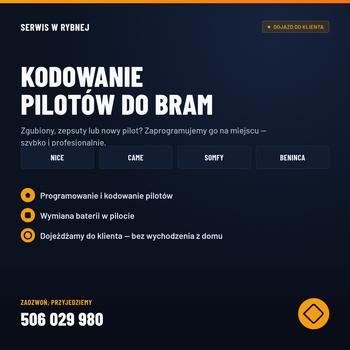 Mobilne kodowanie pilotów do bram