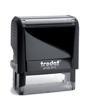 Pieczątka firmowa Trodat Printy 4912 – funkcjonalny i trwały produkt Pieczątka firmowa Trodat Printy 4912 – czarna, idealna do biura