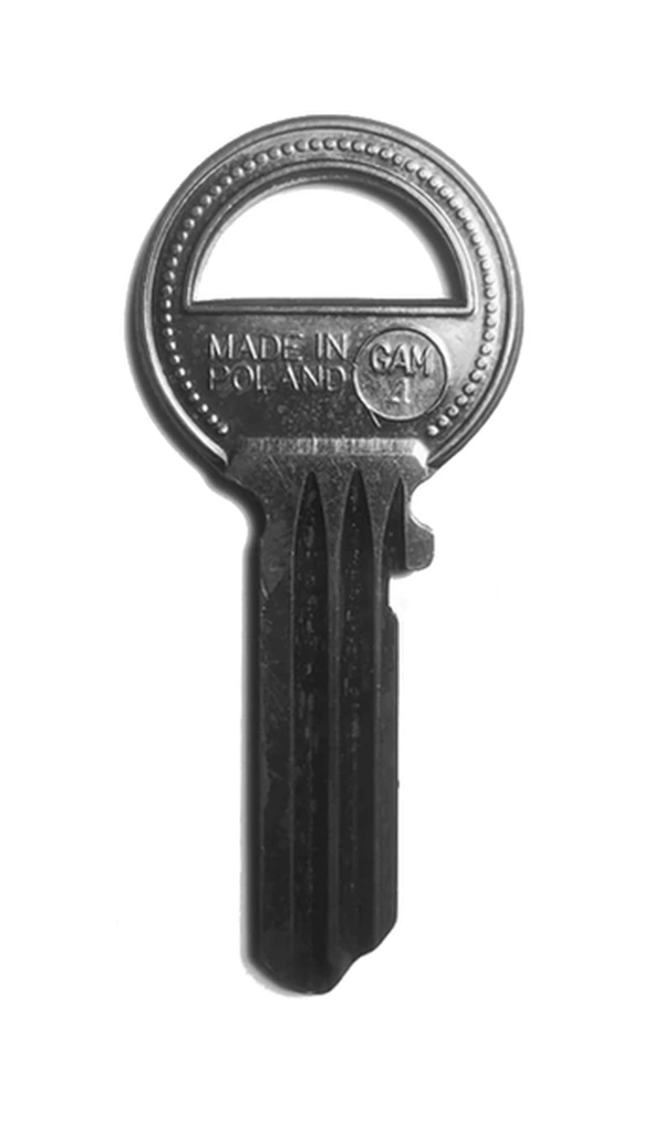 Zdjęcie produktu Klucz mieszkaniowy GAM 4 z kategorii Klucze mieszkaniowe typ Nacinance wielorowkowe