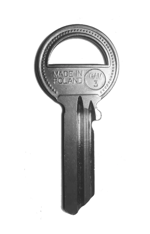 Zdjęcie produktu Klucz mieszkaniowy GAM 3 z kategorii Klucze mieszkaniowe typ Nacinane